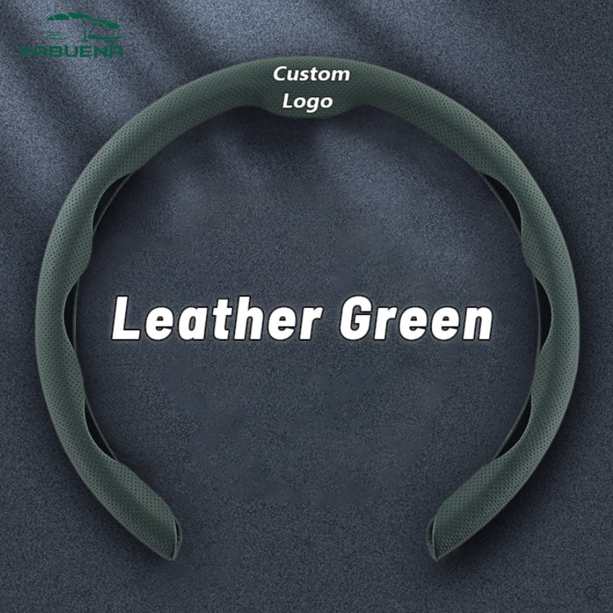 AutoNex - Universal Fit Customized Car Logo Breathable Ultra-thin 5D Leather & Carbon Car Steering Wheel Cover