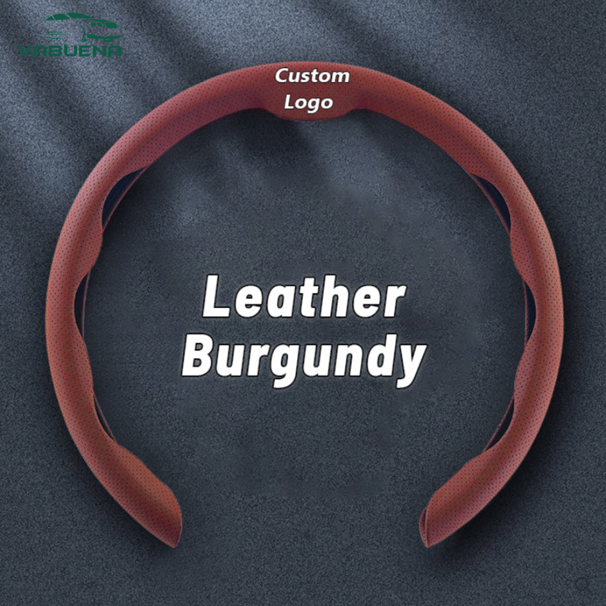 AutoNex - Universal Fit Customized Car Logo Breathable Ultra-thin 5D Leather & Carbon Car Steering Wheel Cover