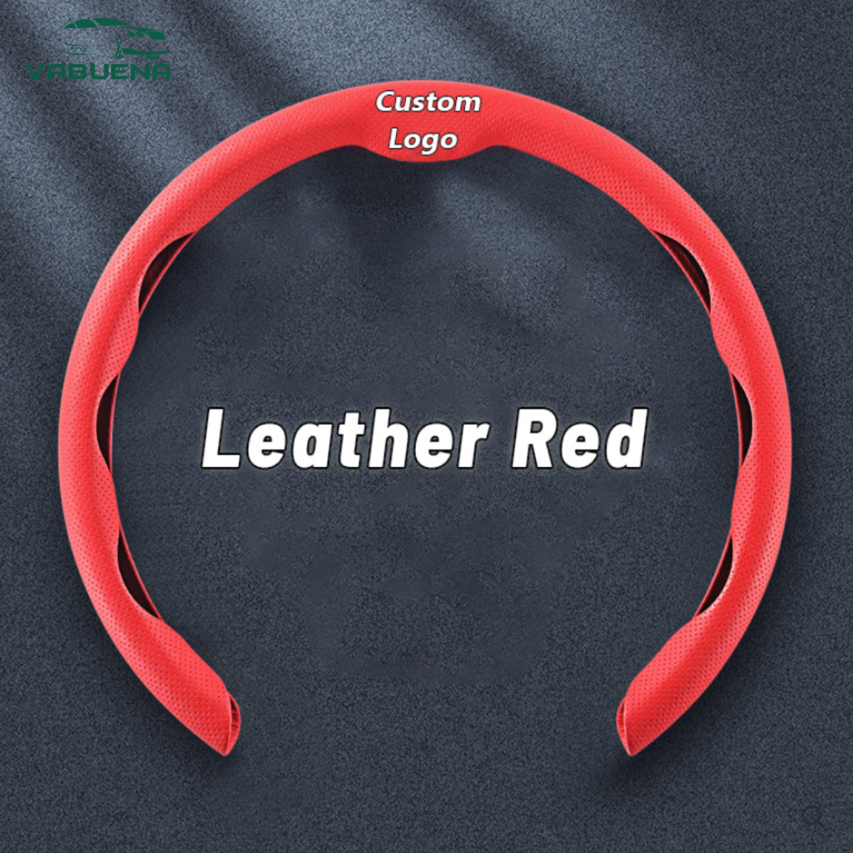 AutoNex - Universal Fit Customized Car Logo Breathable Ultra-thin 5D Leather & Carbon Car Steering Wheel Cover