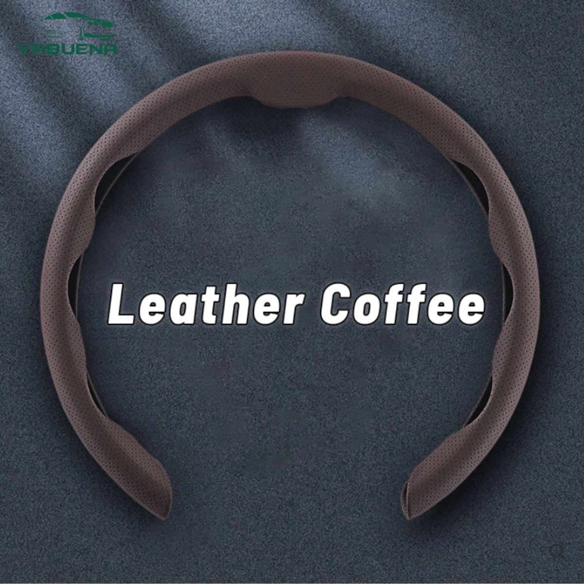 AutoNex - Universal Fit Customized Car Logo Breathable Ultra-thin 5D Leather & Carbon Car Steering Wheel Cover