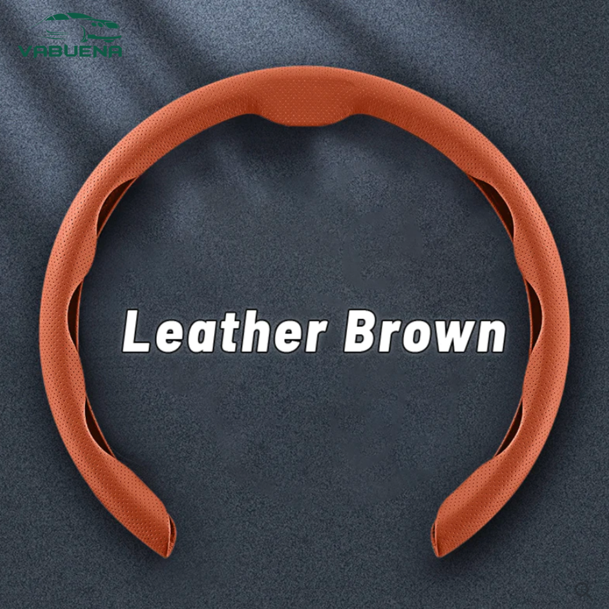 AutoNex - Universal Fit Customized Car Logo Breathable Ultra-thin 5D Leather & Carbon Car Steering Wheel Cover