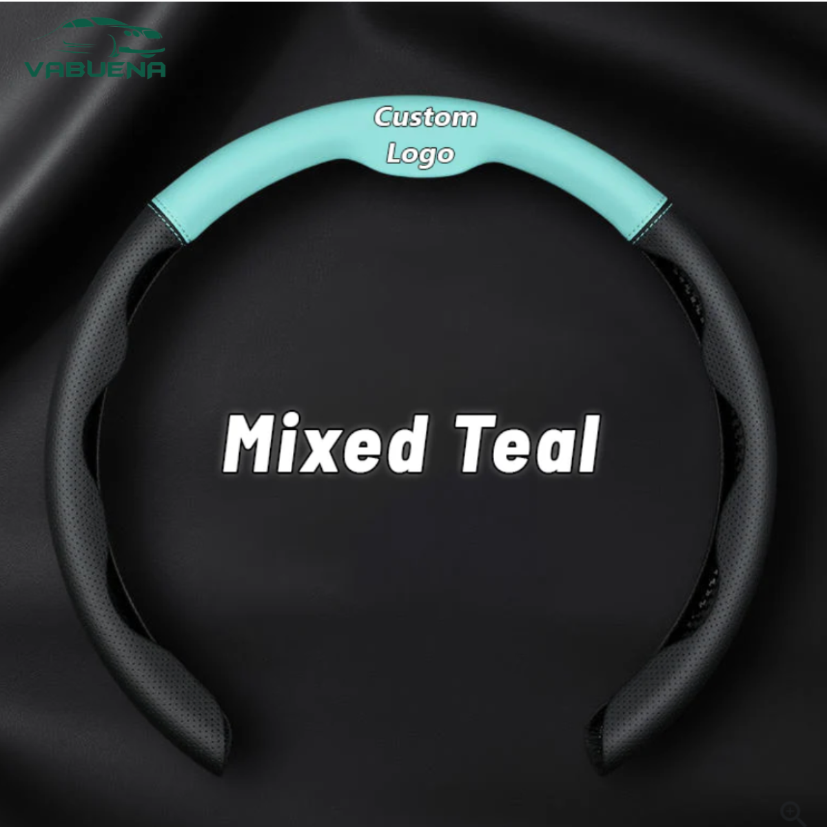 AutoNex - Universal Fit Customized Car Logo Breathable Ultra-thin 5D Leather & Carbon Car Steering Wheel Cover