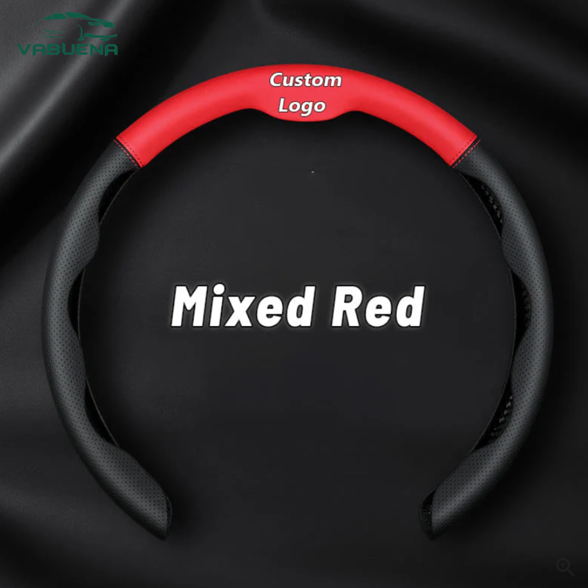 AutoNex - Universal Fit Customized Car Logo Breathable Ultra-thin 5D Leather & Carbon Car Steering Wheel Cover