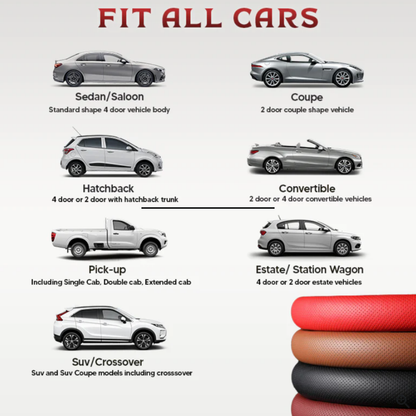 AutoNex - Universal Fit Customized Car Logo Breathable Ultra-thin 5D Leather & Carbon Car Steering Wheel Cover