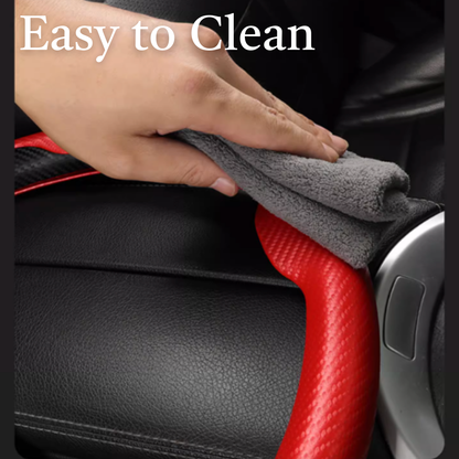 AutoNex - Universal Fit Customized Car Logo Breathable Ultra-thin 5D Leather & Carbon Car Steering Wheel Cover