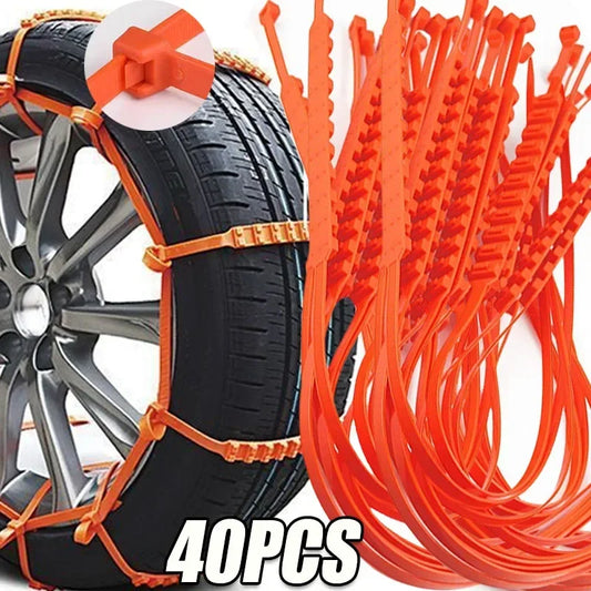 Winter Anti-Skid Tire Chains for Cars - Snow Emergency Use