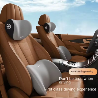 Ergonomic Memory Foam Car Seat Cushion-lumbar cushion or headrest or set