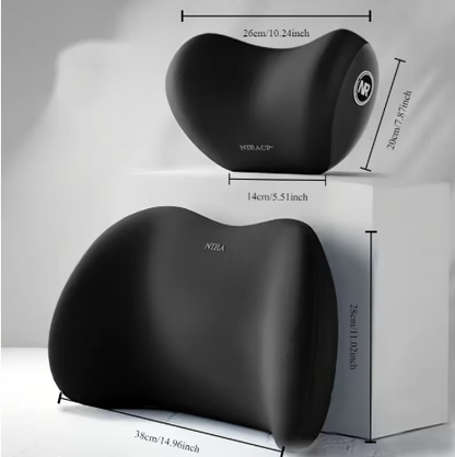 Ergonomic Memory Foam Car Seat Cushion-lumbar cushion or headrest or set