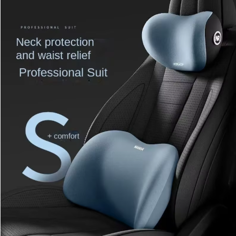 Ergonomic Memory Foam Car Seat Cushion-lumbar cushion or headrest or set