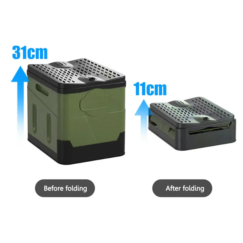 Portable Toilet Car Toilet Bucket Trash Can Travel Outdoor Camp Folding Toilet for Tour Emergency Self-driving for Adults & Kids